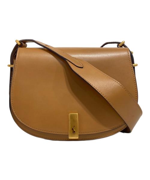 POLO RALPH LAUREN（ポロ・ラルフローレン）POLO RALPH LAUREN (ポロ・ラルフローレン) レザーサドルバッグ ベージュの古着・服飾アイテム