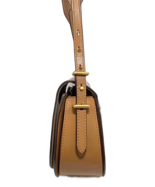 POLO RALPH LAUREN（ポロ・ラルフローレン）POLO RALPH LAUREN (ポロ・ラルフローレン) レザーサドルバッグ ベージュの古着・服飾アイテム