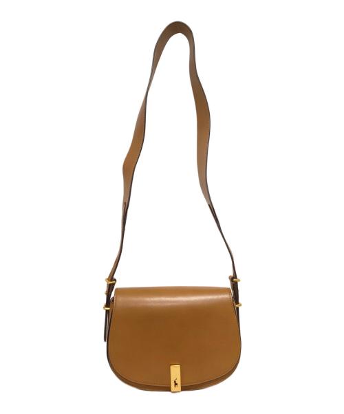 POLO RALPH LAUREN（ポロ・ラルフローレン）POLO RALPH LAUREN (ポロ・ラルフローレン) レザーサドルバッグ ベージュの古着・服飾アイテム