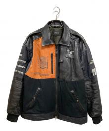 AVIREX（アヴィレックス）の古着「ARMY MECHANIC JACKET」｜ブラック