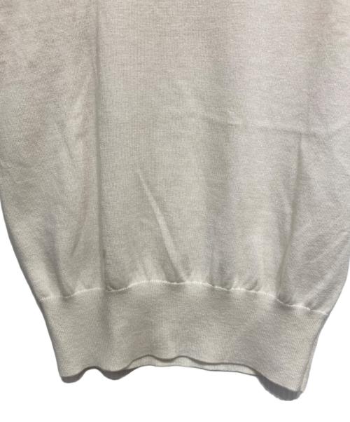 extreme cashmere（エクストリーム カシミア）extreme cashmere (エクストリーム カシミア) カシミヤブレンド半袖ニット グレー×アイボリー サイズ:記載無しの古着・服飾アイテム