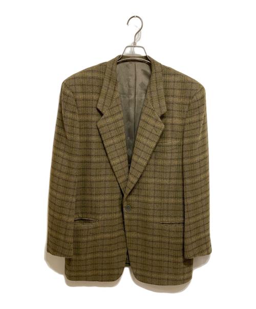 Christian Dior（クリスチャン ディオール）Christian Dior (クリスチャン ディオール) テーラードジャケット ブラウン×オリーブ サイズ:Mの古着・服飾アイテム
