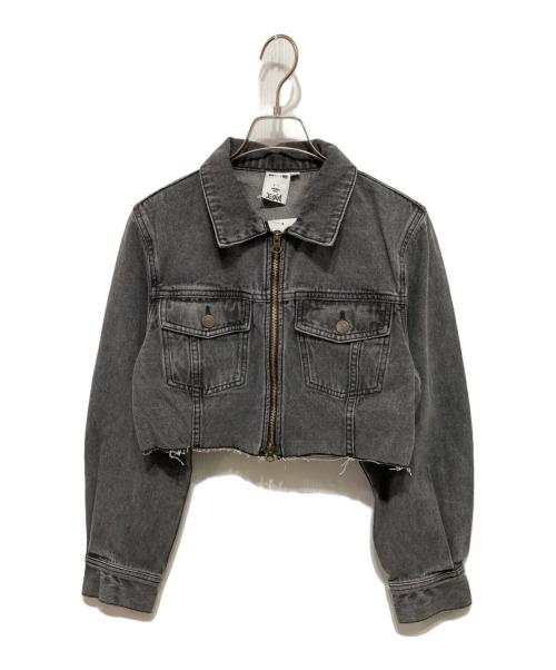 X-GIRL（エックスガール）X-GIRL (エックスガール) OVERDYED ZIP UP DENIM JACKET グレー サイズ:Ｍの古着・服飾アイテム