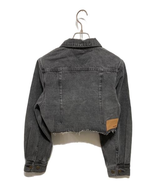 X-GIRL（エックスガール）X-GIRL (エックスガール) OVERDYED ZIP UP DENIM JACKET グレー サイズ:Ｍの古着・服飾アイテム