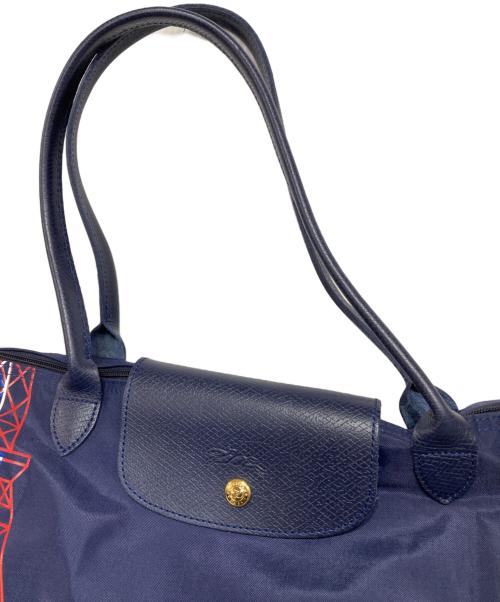 LONGCHAMP（ロンシャン）LONGCHAMP (ロンシャン) エッフェル塔 トートバッグ ネイビーの古着・服飾アイテム