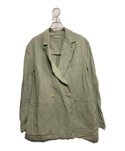 Whim Gazette（ウィムガゼット）Whim Gazette (ウィムガゼット) Gemini-チェックジャケット オリーブ サイズ:Fの古着・服飾アイテム