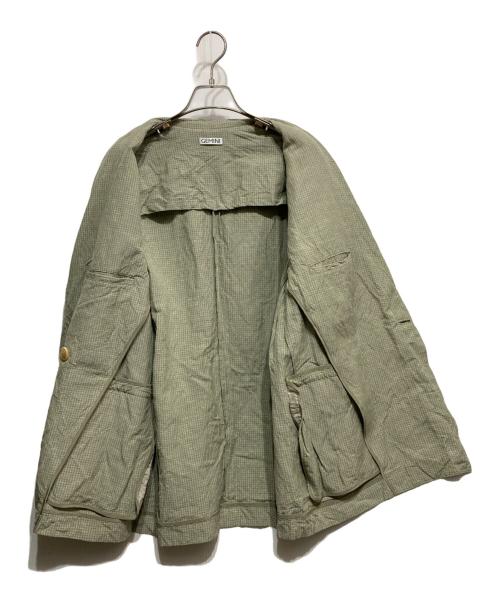 Whim Gazette（ウィムガゼット）Whim Gazette (ウィムガゼット) Gemini-チェックジャケット オリーブ サイズ:Fの古着・服飾アイテム