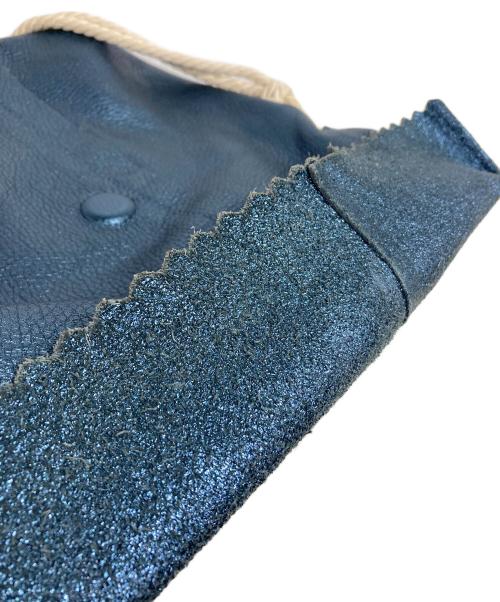 MM6 Maison Margiela（エムエムシックスメゾンマルジェラ）MM6 Maison Margiela (エムエムシックスメゾンマルジェラ) レザーショルダーバッグ ネイビーの古着・服飾アイテム