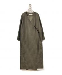 LEINWANDE（ラインヴァンド）の古着「ラップガウンコート」｜オリーブ