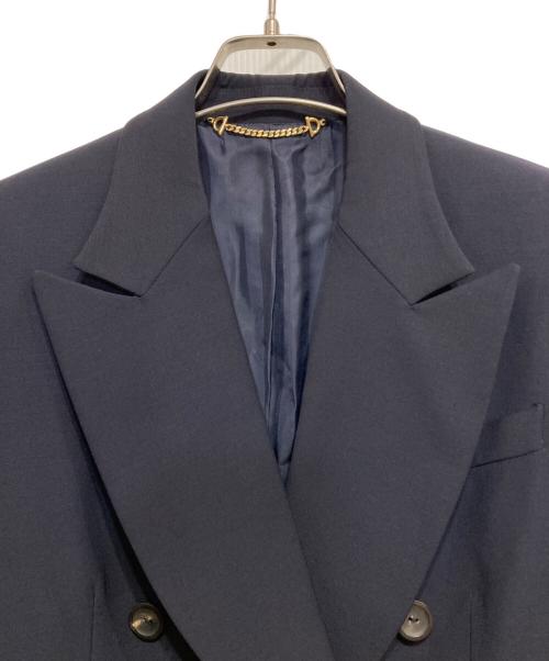 GUCCI（グッチ）GUCCI (グッチ) ウールダブルブレストジャケット ネイビー サイズ:38の古着・服飾アイテム