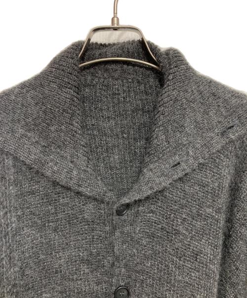 yohji yamamoto+noir（ヨウジヤマモトプリュスノアール）yohji yamamoto+noir (ヨウジヤマモトプリュスノアール) モヘヤ混ロングカーディガン グレー サイズ:2の古着・服飾アイテム