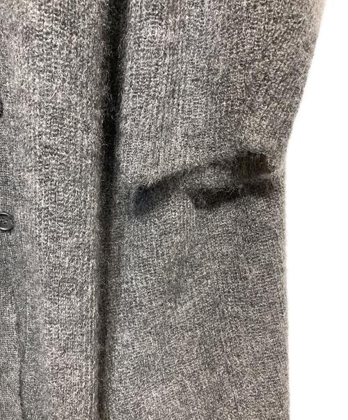 yohji yamamoto+noir（ヨウジヤマモトプリュスノアール）yohji yamamoto+noir (ヨウジヤマモトプリュスノアール) モヘヤ混ロングカーディガン グレー サイズ:2の古着・服飾アイテム