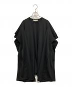 COMME des GARCONSコムデギャルソン）の古着「ドレープ ロングカットソー」｜ブラック