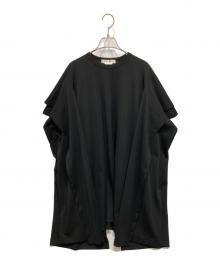 COMME des GARCONS（コムデギャルソン）の古着「ドレープ ロングカットソー」｜ブラック