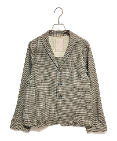 Pal'las Palace（パラスパレス）Pal'las Palace (パラスパレス) チェックテーラードジャケット グリーンの古着・服飾アイテム