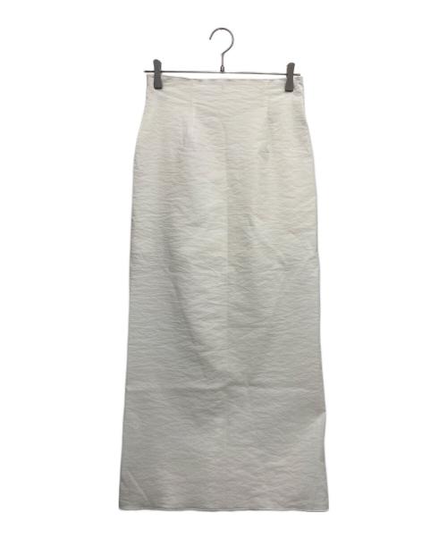 yo BIOTOP（ヨー ビオトープ）yo BIOTOP (ヨー ビオトープ) SHEER TIGHT SKIRT ホワイトの古着・服飾アイテム