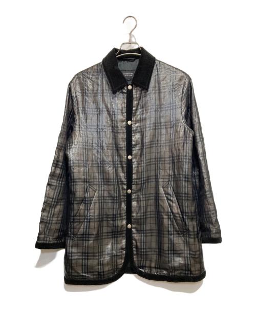 BURBERRY BLACK LABEL（バーバリーブラックレーベル）BURBERRY BLACK LABEL (バーバリーブラックレーベル) ノバチェックコート ブラック サイズ:Lの古着・服飾アイテム