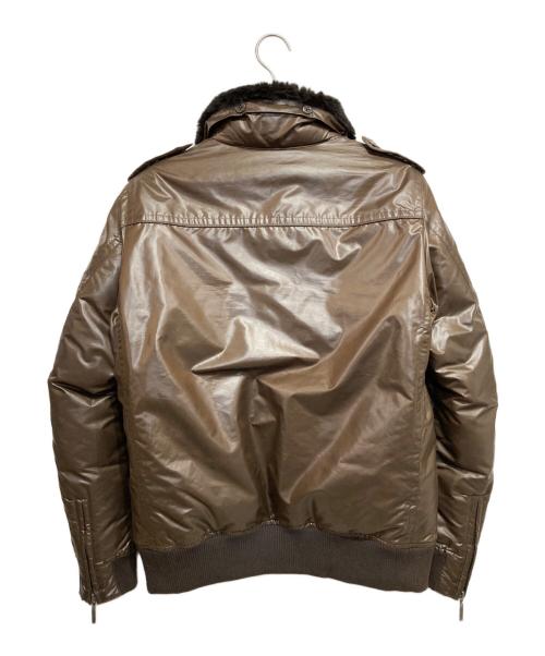 BURBERRY BLUE LABEL（バーバリーロンドンブルーレーベル）BURBERRY BLUE LABEL (バーバリーロンドンブルーレーベル) 襟ボアダウンジャケット ブラウン サイズ:Lの古着・服飾アイテム