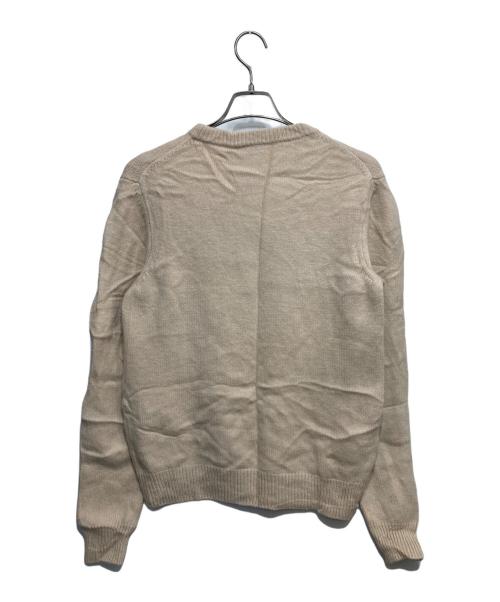 maison kitsune（メゾンキツネ）maison kitsune (メゾンキツネ) BIG FOX HEAD PULLOVER ベージュ サイズ:Mの古着・服飾アイテム