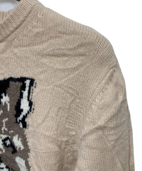 maison kitsune（メゾンキツネ）maison kitsune (メゾンキツネ) BIG FOX HEAD PULLOVER ベージュ サイズ:Mの古着・服飾アイテム