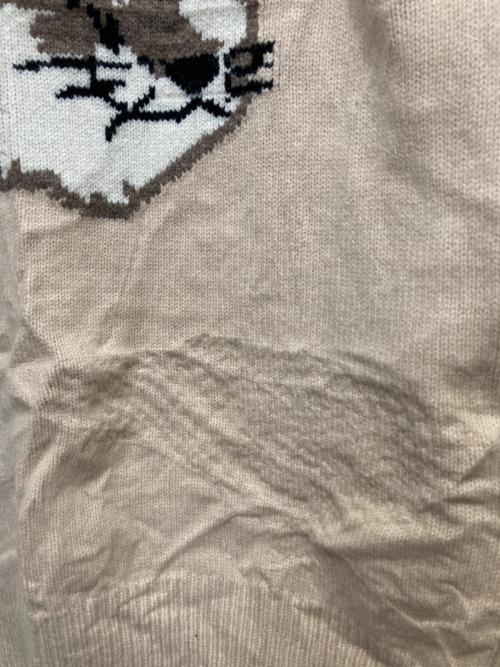 maison kitsune（メゾンキツネ）maison kitsune (メゾンキツネ) BIG FOX HEAD PULLOVER ベージュ サイズ:Mの古着・服飾アイテム