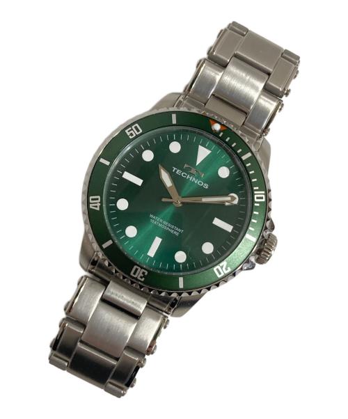TECHNOS（テクノス）TECHNOS (テクノス) ダイバーズウォッチ グリーンの古着・服飾アイテム