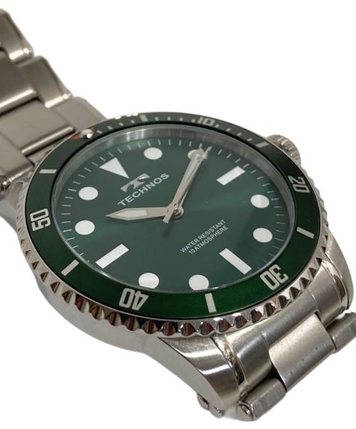 TECHNOS（テクノス）TECHNOS (テクノス) ダイバーズウォッチ グリーンの古着・服飾アイテム