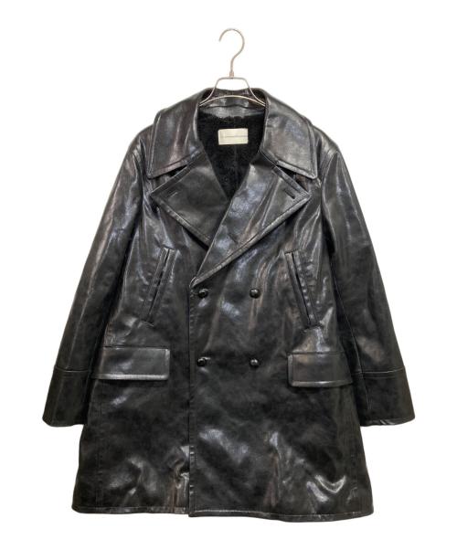 GU（ジーユー）GU (ジーユー) beautiful people (ビューティフルピープル) フェイクレザーコート ブラック サイズ:XLの古着・服飾アイテム