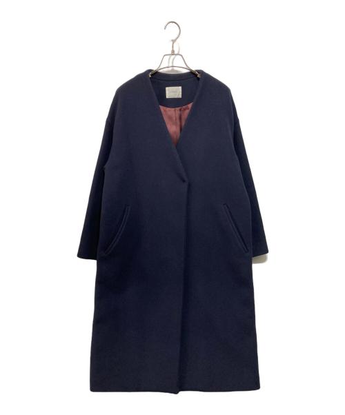 IENA（イエナ）IENA (イエナ) MANTECO ノーカラーコート ネイビー サイズ:40の古着・服飾アイテム
