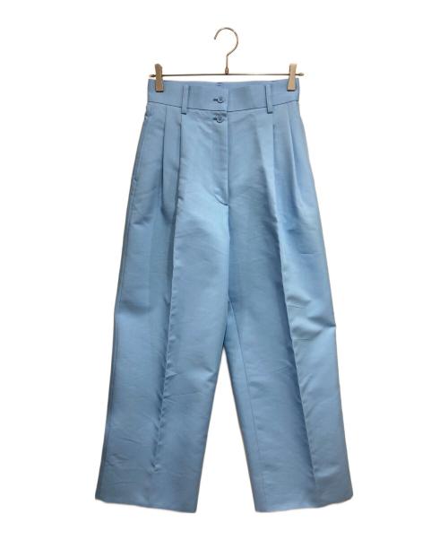 Whim Gazette（ウィムガゼット）Whim Gazette (ウィムガゼット) カーブパンツ スカイブルー サイズ:Fの古着・服飾アイテム