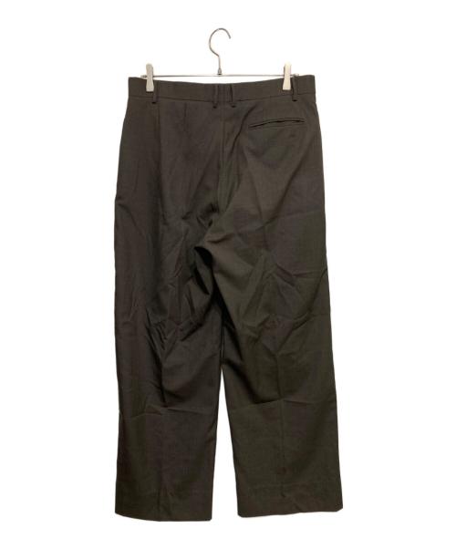 H BEAUTY&YOUTH（エイチ ビューティー&ユース）H BEAUTY&YOUTH (エイチ ビューティー&ユース) ウールトロピカル 2プリーツワイドパンツ ブラウン サイズ:LARGEの古着・服飾アイテム