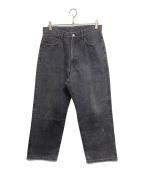 STEVEN ALANスティーブンアラン）の古着「13.5oz DENIM 5P BAGGY TAPERED PANTS」｜グレー