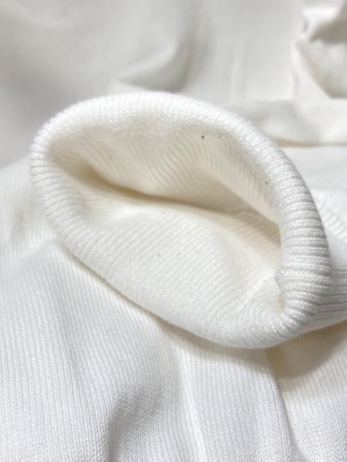 BEAUTY&YOUTH UNITED ARROWS（ビューティーアンドユースユナイテッドアローズ）BEAUTY&YOUTH UNITED ARROWS (ビューティーアンドユースユナイテッドアローズ) HI-LINE 3/90 ギザコットン クルーネック ニット ホワイト サイズ:Lの古着・服飾アイテム