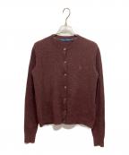 RALPH LAURENラルフローレン）の古着「クルーネックカーディガン」｜エンジ