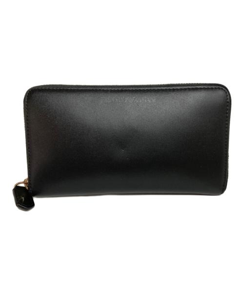 EMPORIO ARMANI（エンポリオアルマーニ）EMPORIO ARMANI (エンポリオアルマーニ) ZIP AROUND VACCHETTA ブラックの古着・服飾アイテム