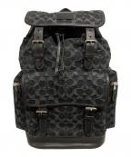 COACHコーチ）の古着「スプリント バックパック・シグネチャー デニム」｜ブラック
