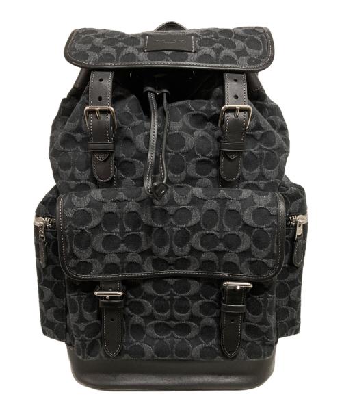 COACH（コーチ）COACH (コーチ) スプリント バックパック・シグネチャー デニム ブラックの古着・服飾アイテム