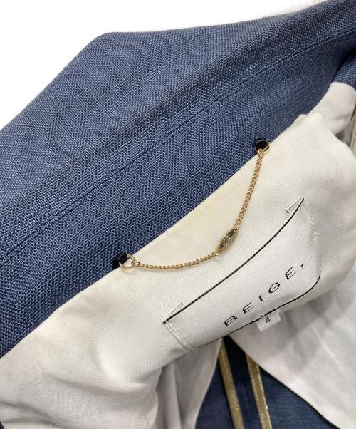 BEIGE（ベイジ）BEIGE (ベイジ) ダブルジャケット ブルー サイズ:4の古着・服飾アイテム