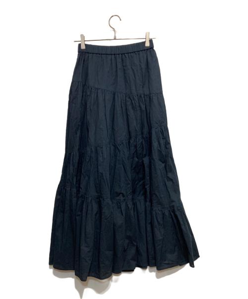 CASA FLINE（カーサフライン）CASA FLINE (カーサフライン) ギャザーロングスカート ネイビー サイズ:Fの古着・服飾アイテム