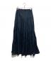 CASA FLINE（カーサフライン）の古着「ギャザーロングスカート」｜ネイビー