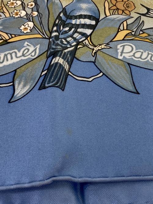 HERMES（エルメス）HERMES (エルメス) カレ90 LES QUATRE SAISONS スカイブルーの古着・服飾アイテム