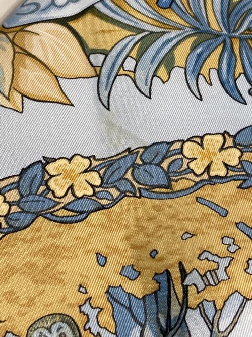 HERMES（エルメス）HERMES (エルメス) カレ90 LES QUATRE SAISONS スカイブルーの古着・服飾アイテム