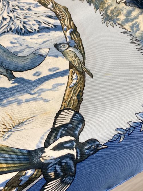 HERMES（エルメス）HERMES (エルメス) カレ90 LES QUATRE SAISONS スカイブルーの古着・服飾アイテム