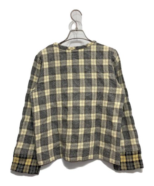 tricot COMME des GARCONS（トリココムデギャルソン）tricot COMME des GARCONS (トリココムデギャルソン) コットンポリツイードチェックブラウス ブラック×ベージュ サイズ:-の古着・服飾アイテム