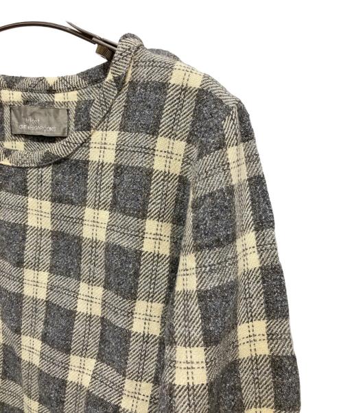tricot COMME des GARCONS（トリココムデギャルソン）tricot COMME des GARCONS (トリココムデギャルソン) コットンポリツイードチェックブラウス ブラック×ベージュ サイズ:-の古着・服飾アイテム