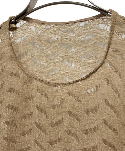 TODAYFUL（トゥデイフル）TODAYFUL (トゥデイフル) Jacquard Long T-shirt ベージュ サイズ:Fの古着・服飾アイテム