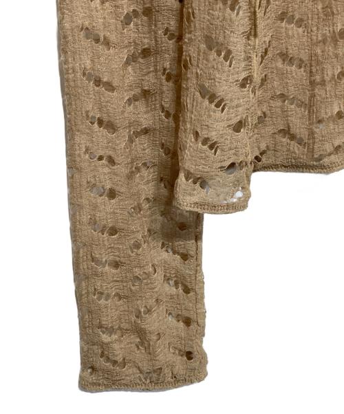 TODAYFUL（トゥデイフル）TODAYFUL (トゥデイフル) Jacquard Long T-shirt ベージュ サイズ:Fの古着・服飾アイテム