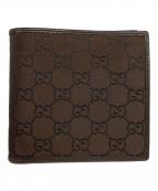 GUCCIグッチ）の古着「GG二つ折り財布」｜ブラウン
