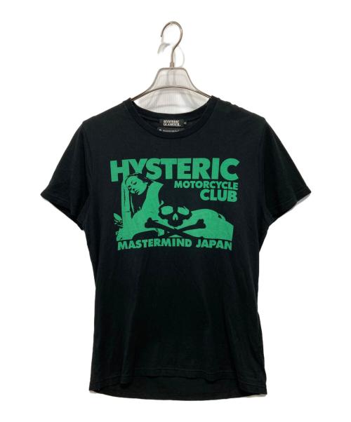 Hysteric Glamour（ヒステリックグラマー）Hysteric Glamour (ヒステリックグラマー) Mastermind JAPAN (マスターマインド ジャパン) コラボプリントTシャツ ブラック サイズ:Mの古着・服飾アイテム