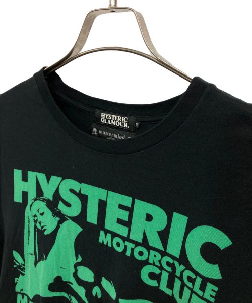 Hysteric Glamour（ヒステリックグラマー）Hysteric Glamour (ヒステリックグラマー) Mastermind JAPAN (マスターマインド ジャパン) コラボプリントTシャツ ブラック サイズ:Mの古着・服飾アイテム